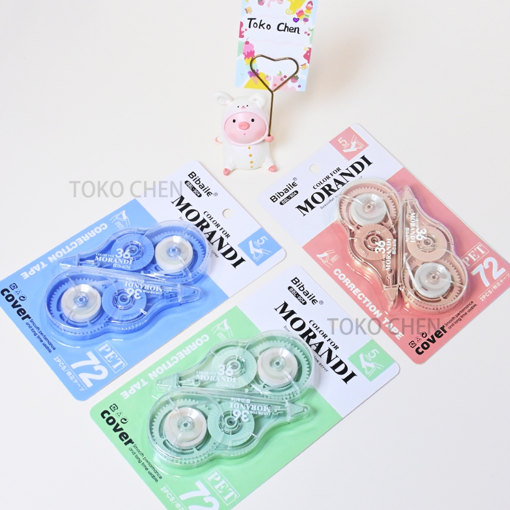 

Bibaile 2 Pcs - Correction Tape 6 meter Tipex Kertas/Tipex Roll