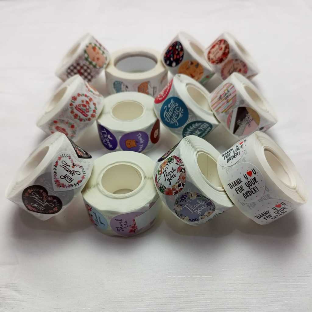 

Sticker thank you / sticker packing / sticker label 1 roll (500pcs)