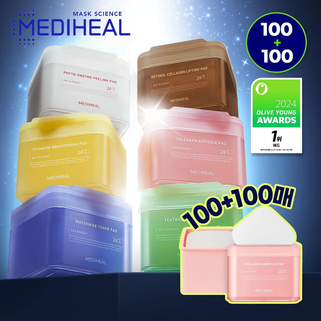 Mediheal Madecassoside Blemish Pad 100Pcs / Mediheal Blemish Toner Pad / MEDIHEAL Daily Treatment