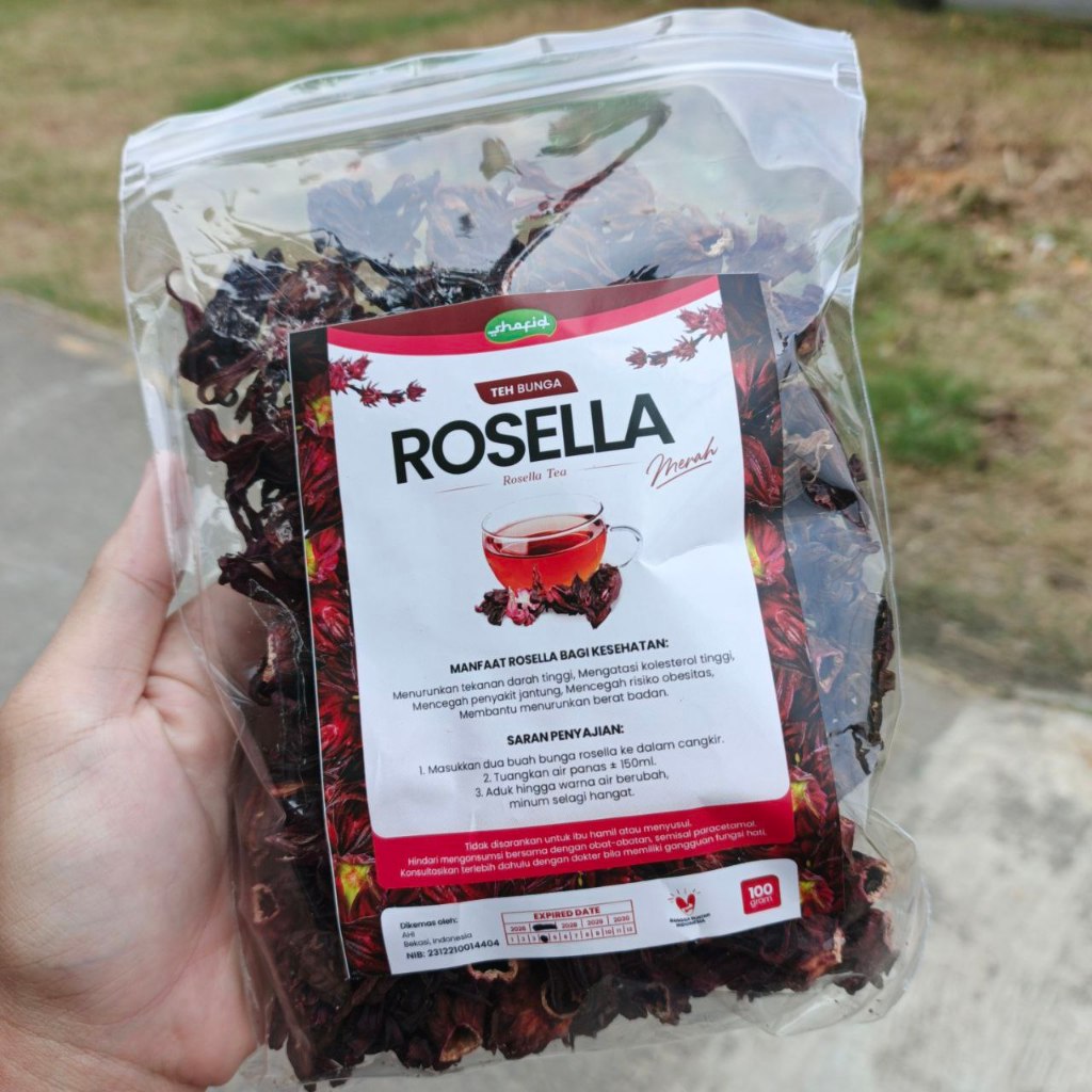 

Teh Bunga Rosella Merah Kering Organik Premium 100 G /Bunga Rosella Grade A |Asam Urat Dan Kolestrol