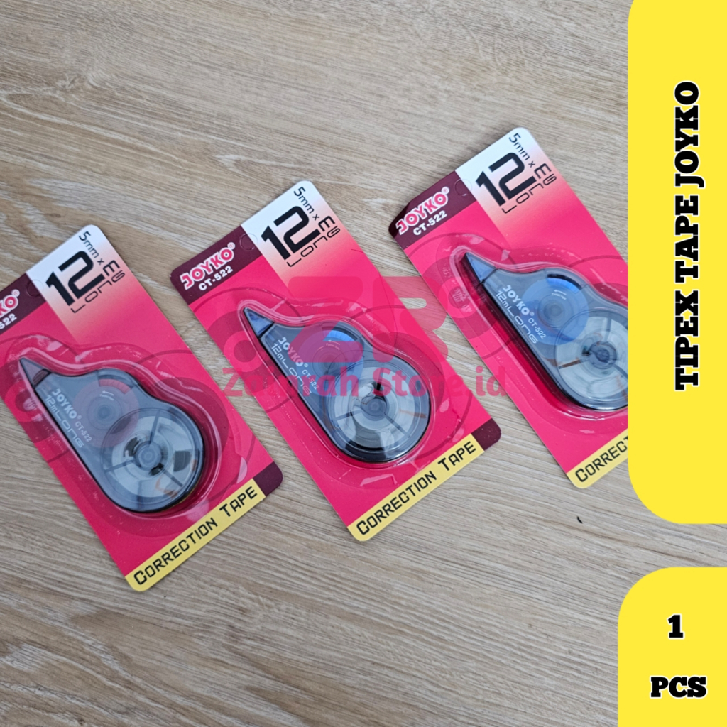 

( 1 PCS ) Tip-ex Kertas Joyko CT-522 Correction Tape Pita Koreksi Penghapus / Correction Tape Joyko