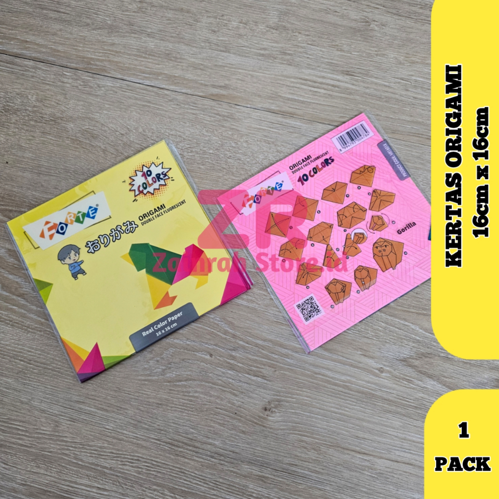 

( 1 PAC ) Kertas Lipat Origami Dua Sisi Warna 16 cm x 16 cm Isi 25 Lembar
