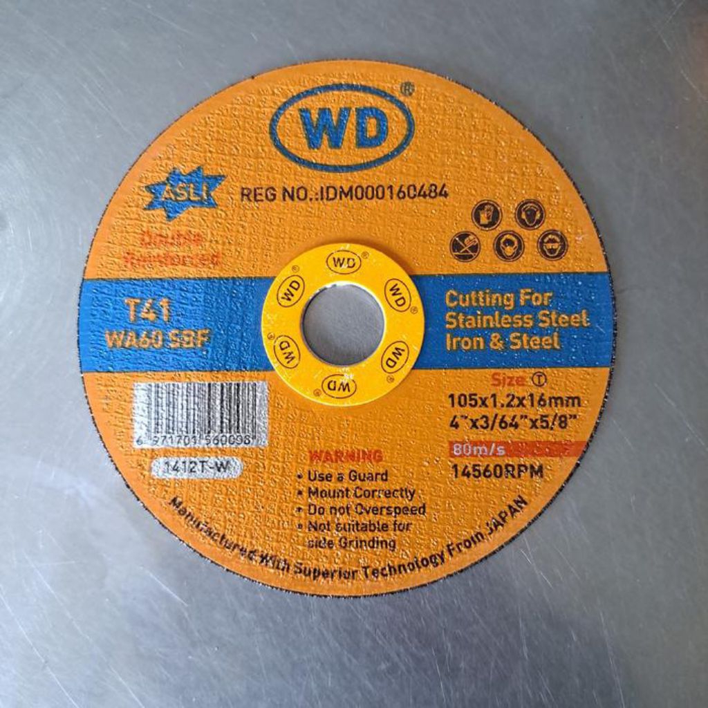 Pisau Gerinda WD 4" Mata gerinda potong besi pack
