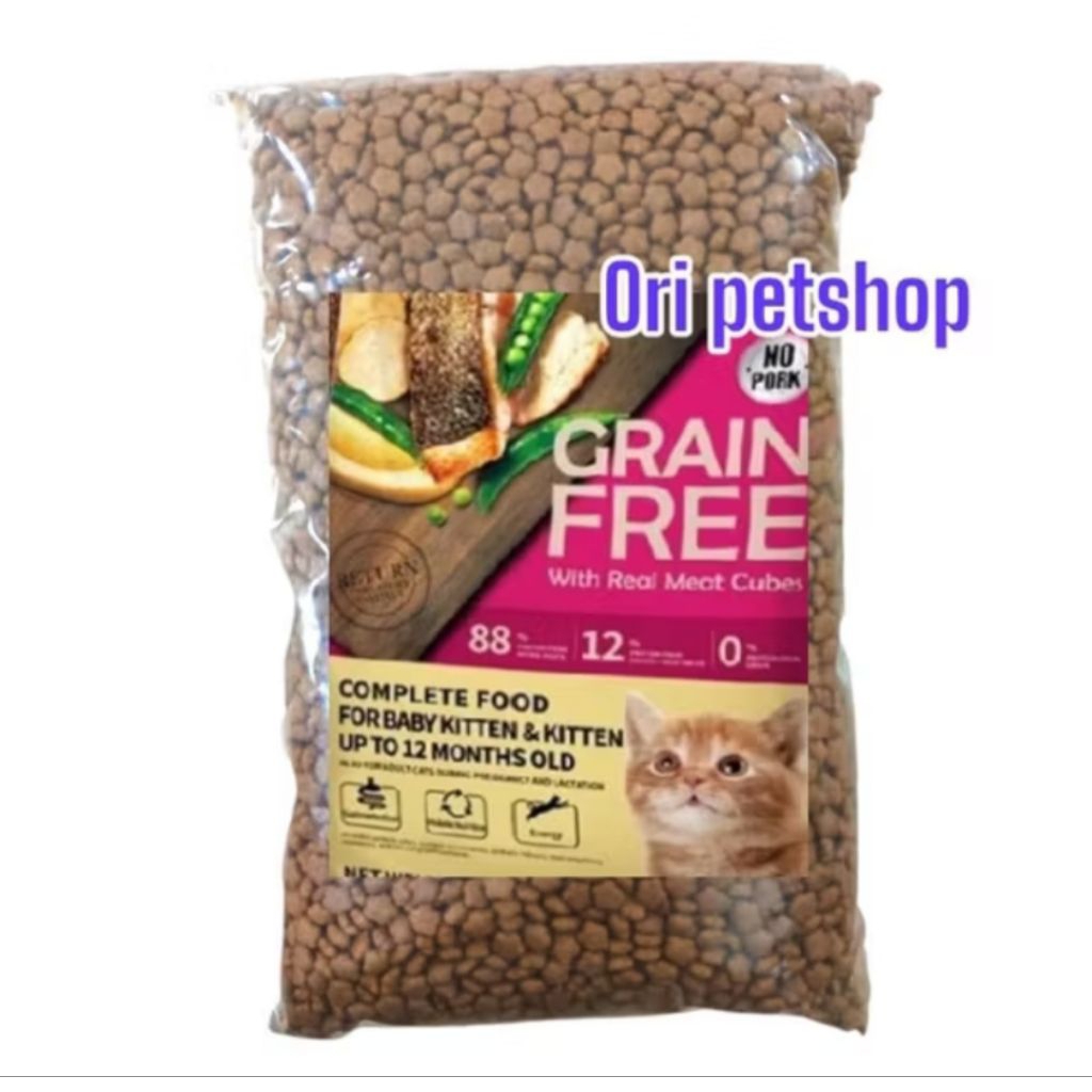Makanan Kucing Kitchen Flavour Grainfree Baby Kitten Kemasan 500G Dry Food