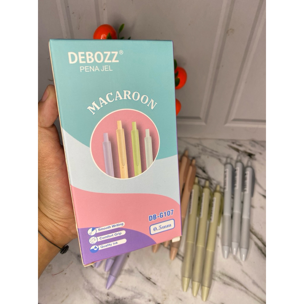 

PULPEN DEBOZZ pena gel MACARON | 1pack isi 12pcs | Pulpen gel murah | Pulpen 1pack murah pulpen aestetic