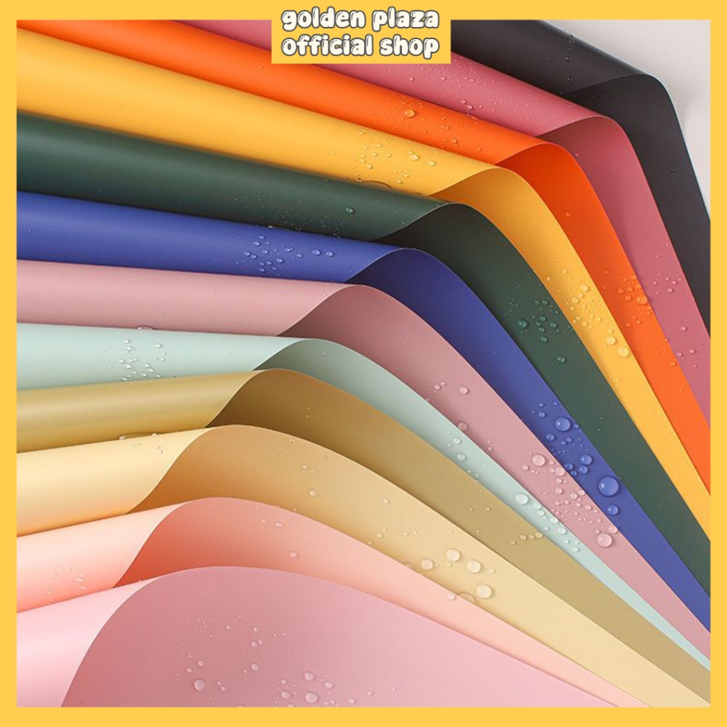 

(1 PACK ISI 20 LEMBAR) Flower Wrapping Paper Polos Solid Cellophane Waterproof Fullcolor Kertas Bunga Buket KB6120