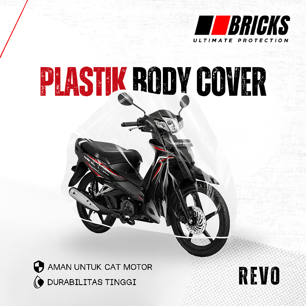 Body Cover motor Supra Plastik Transparan bening sarung motor tebal 80 Micron