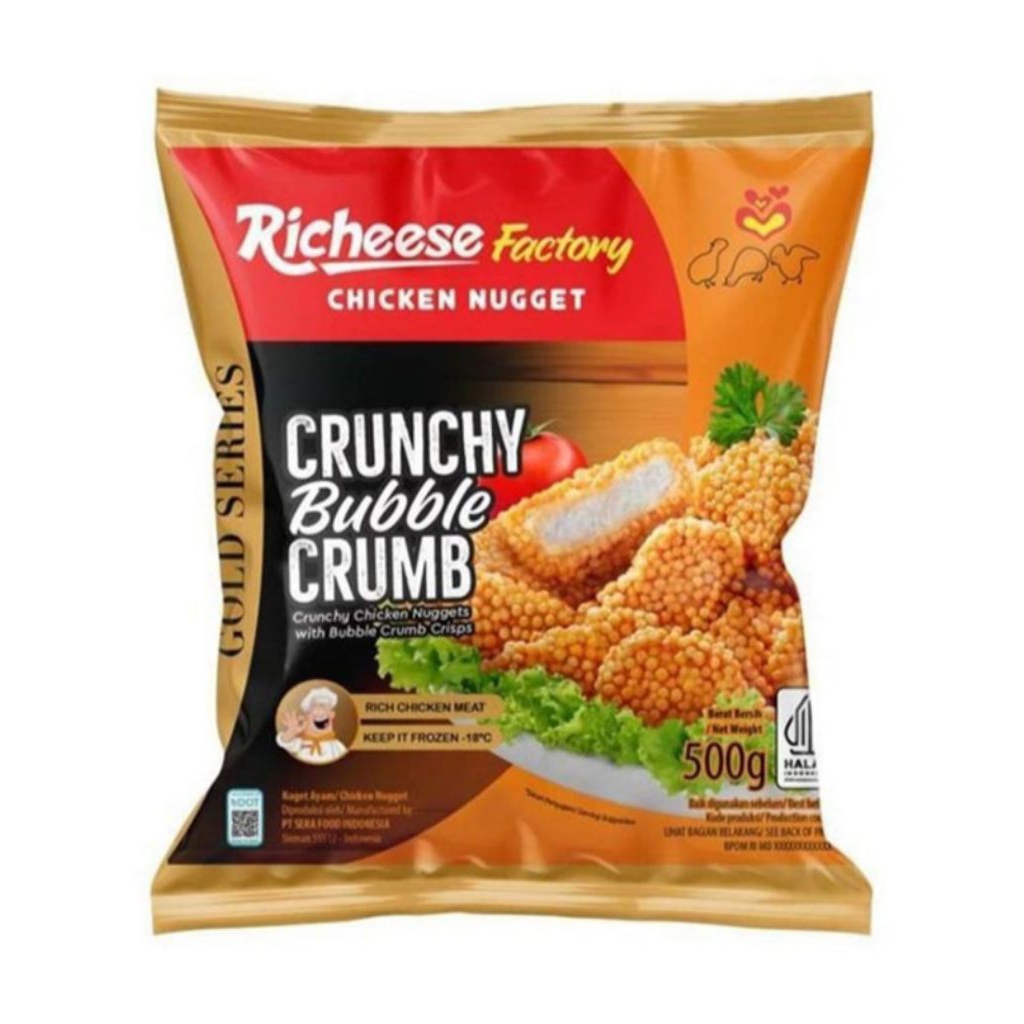 

Richeese Factory Crunchy Bubble Crumb Chicken Nugget 500gr