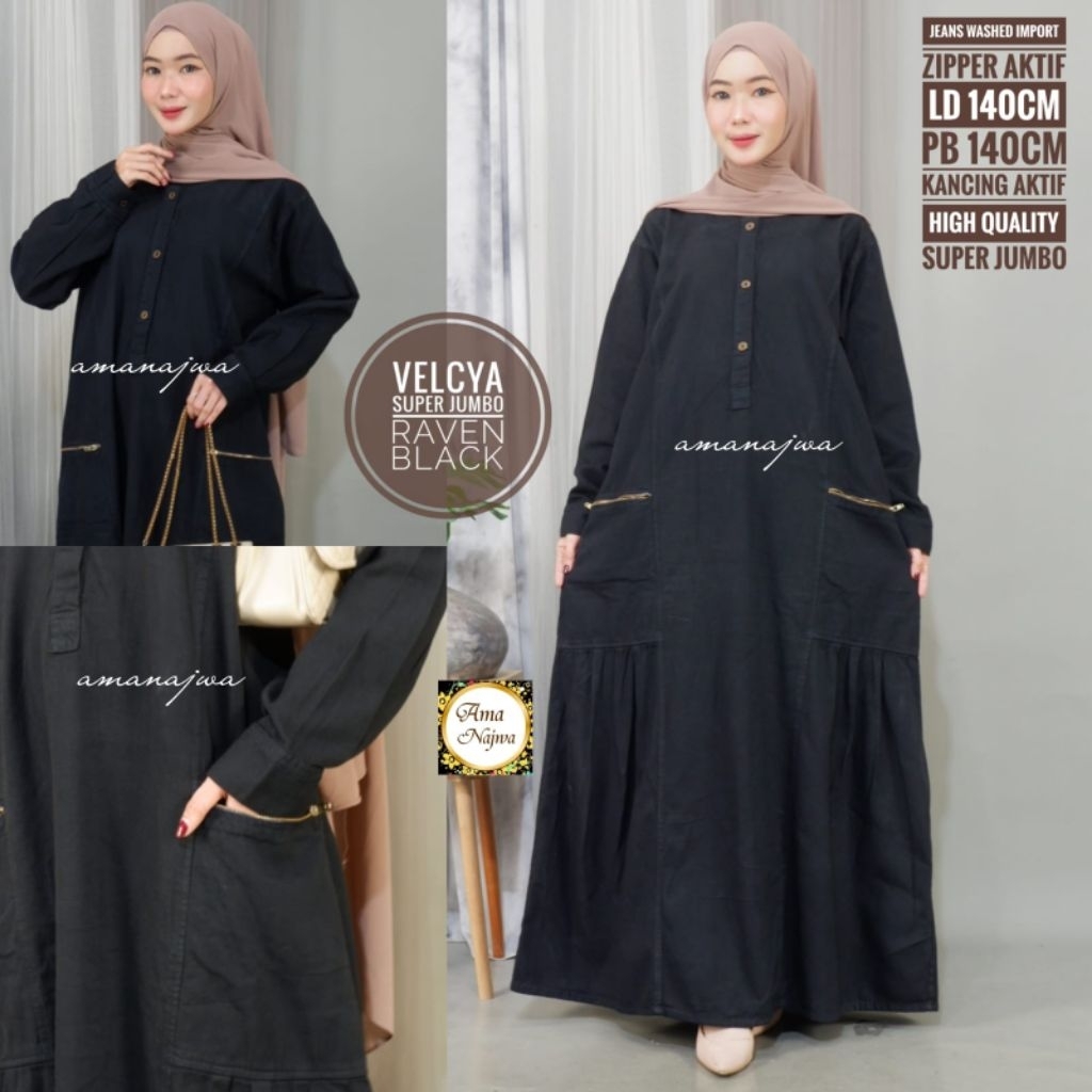 VELCYA SUPER JUMBO LD 140CM | GAMIS SUPER JUMBO | GAMIS JUMBO BUSUI | BAJU JUMBO LD 120CM