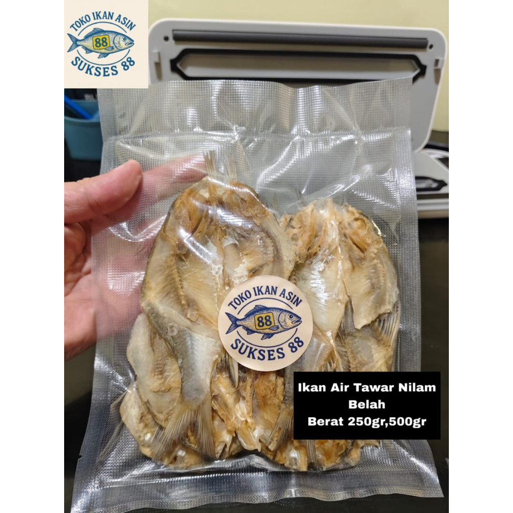 

Ikan Asin Nilam Belah 250gr / 500gr | Ikan Air Tawar Kering Premium | Siap Goreng Gurih