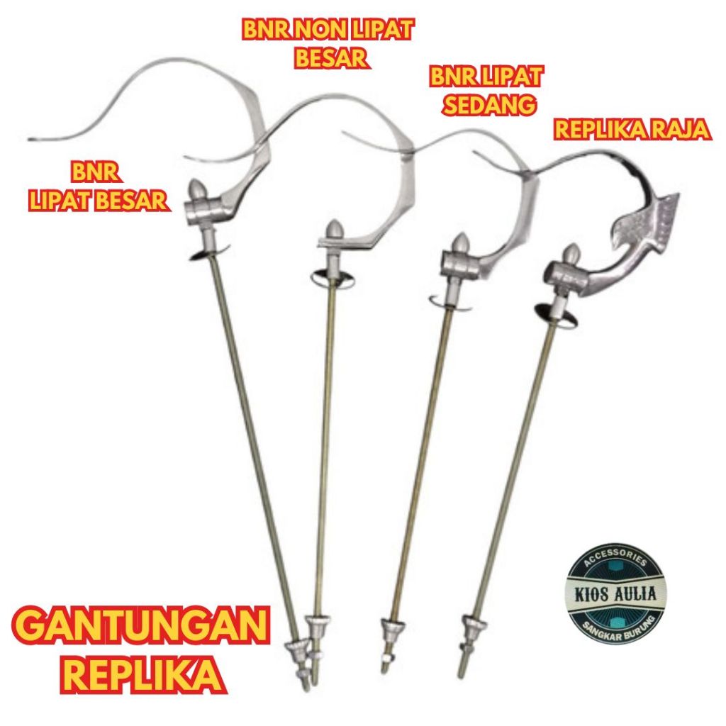 GANTUNGAN BURUNG BNR BESAR SEDANG LIPAT & NO LIPAT REPLIKA RAJA LIPAT SANGKAR KANDANG BURUNG 1 BIJII