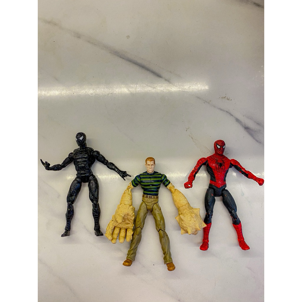 figure spiderman 3 tobey sandman black spider toybiz not marvel legends
