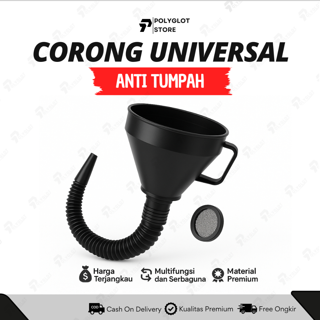 Corong Fleksibel Multifungsi Serbaguna Air Minyak Bensin ganti Oli Motor Mobil Long Mouth Funnel