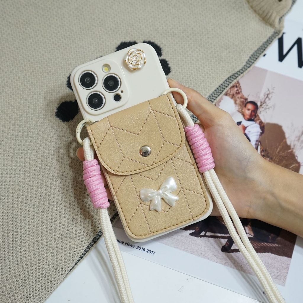 Case Dompet Tali Slingcase Model Bonibag For Vivo - Untuk semua tipe Hp Vivo - Bonibag