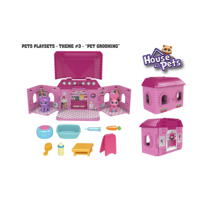 Emco House Pets Playset Mainan Anak Pet Grooming