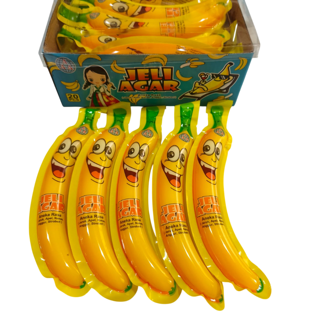 

Jelly Jeli Agar Bentuk Pisang Aneka Rasa Buah Viral