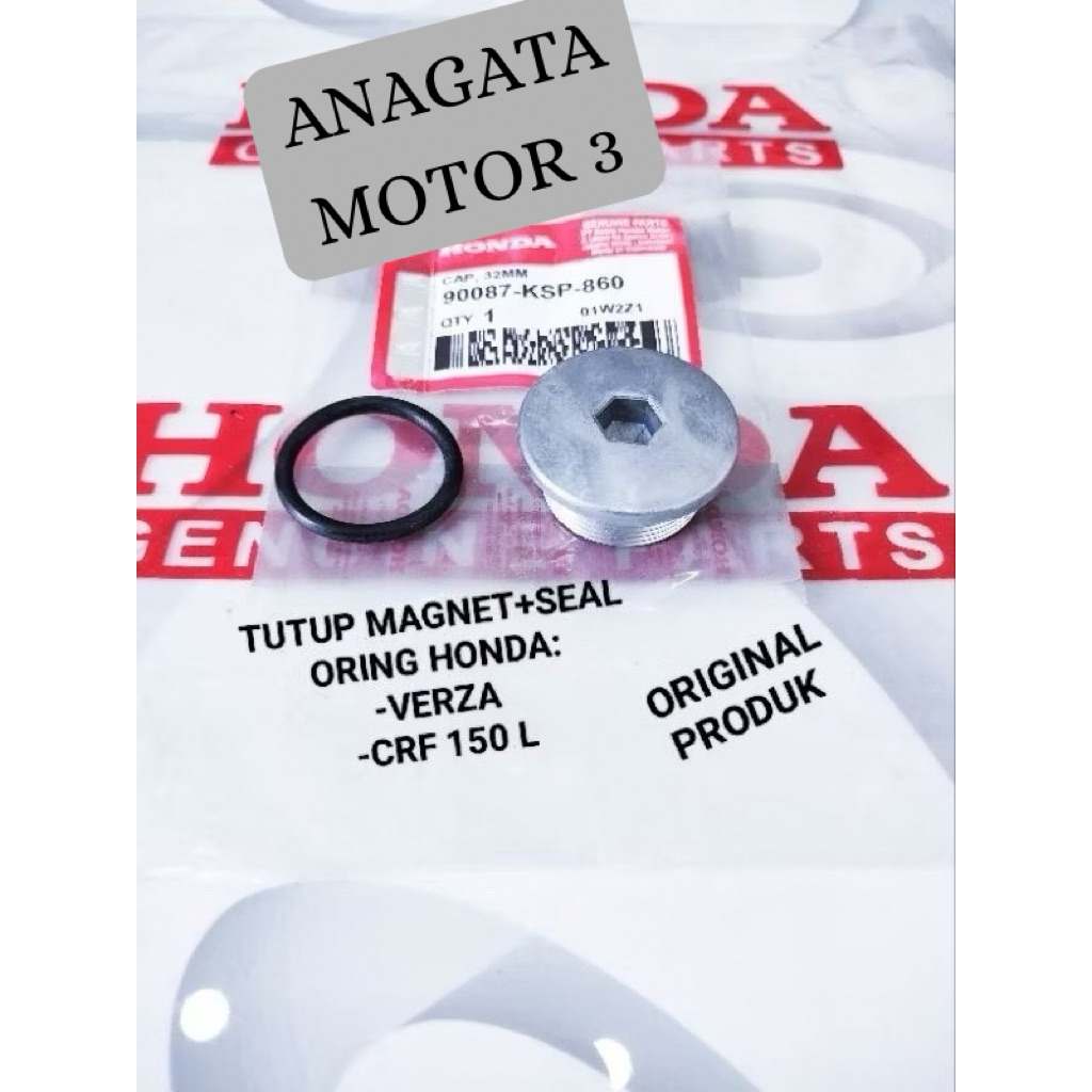 Tutup Magnet+Seal Oring Honda Verza Crf 150 L 90087-KSP-860 32mm Original Produk