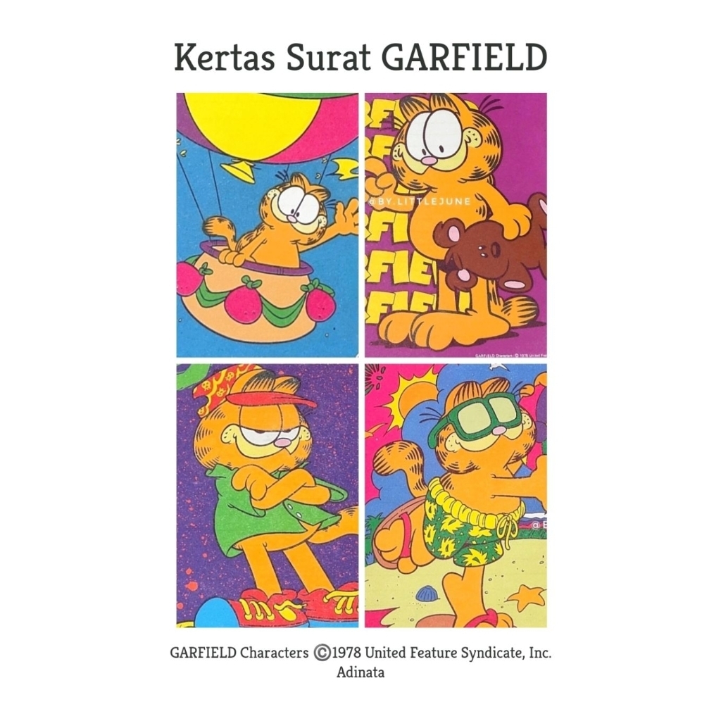 

NEW : Kertas Surat GARFIELD by Adinata // Letterpad Lucu Bergaris Aesthetic Full Color / 75gsm