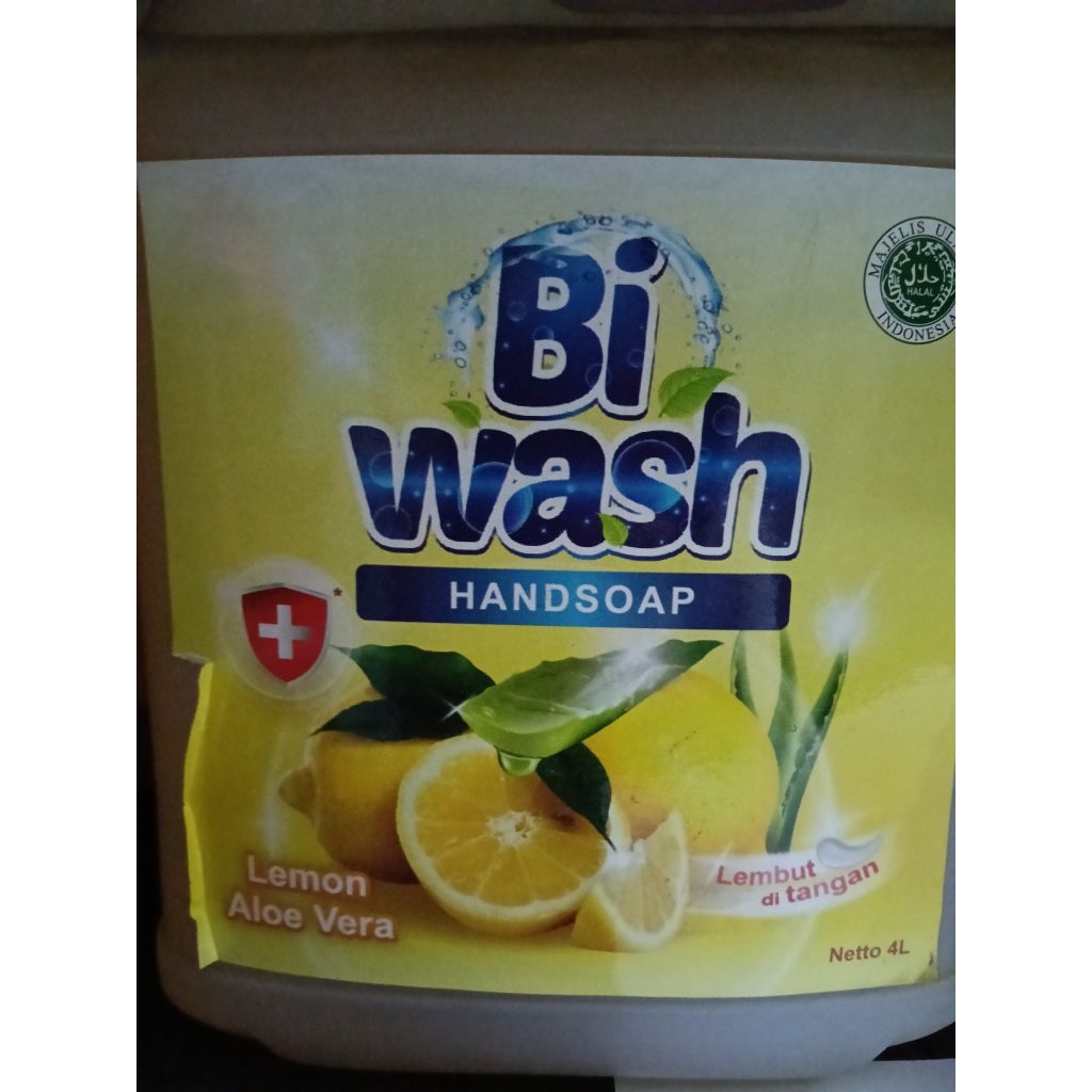BI WASH HAND SOAP ANTIBACTERIAL 4LITER. BI WASH SABUN CUCI TANGAN ANTIBAKTERI. BI WASH HANDSOAP LEMO