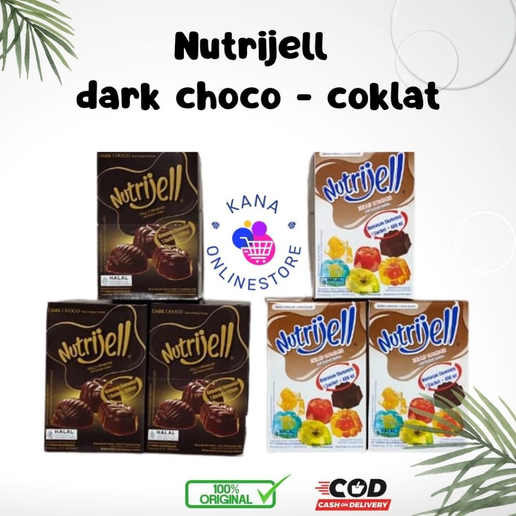 

[PAK] Nutrijel Coklat (12x20gr) / Nutrijell Dark Choco (12x12gr) PER PAK ISI 12 SAC