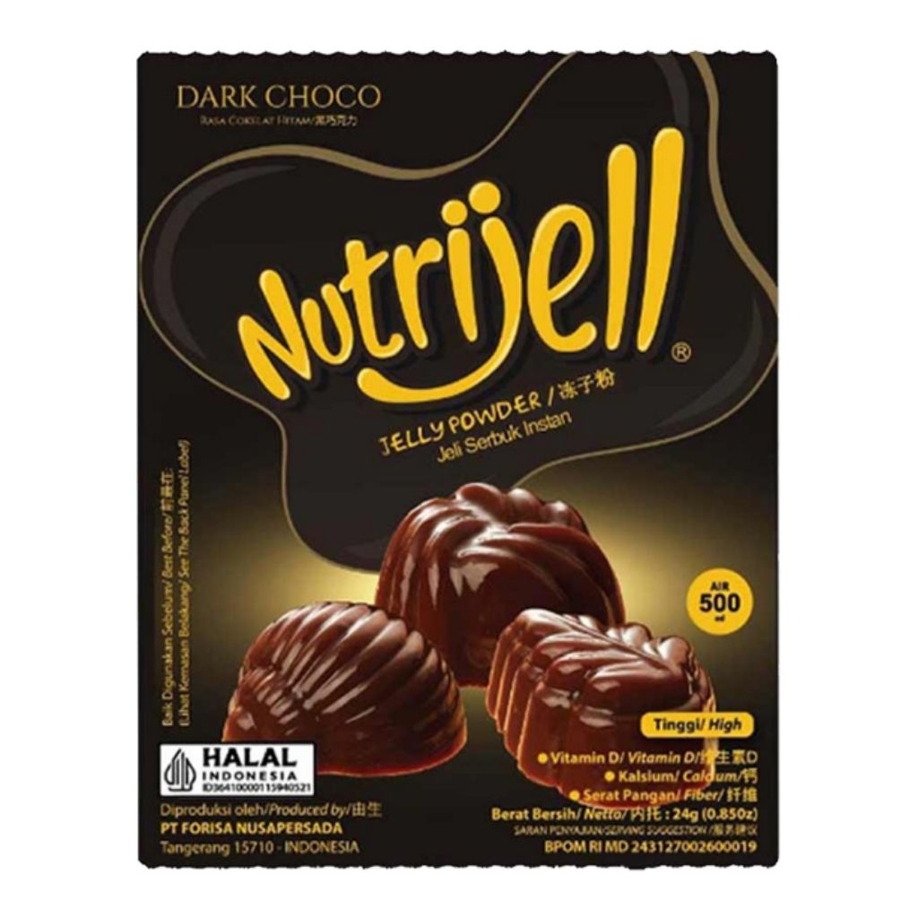 

Nutrijell Serbuk Instan Rasa Dark Cokelat 24g