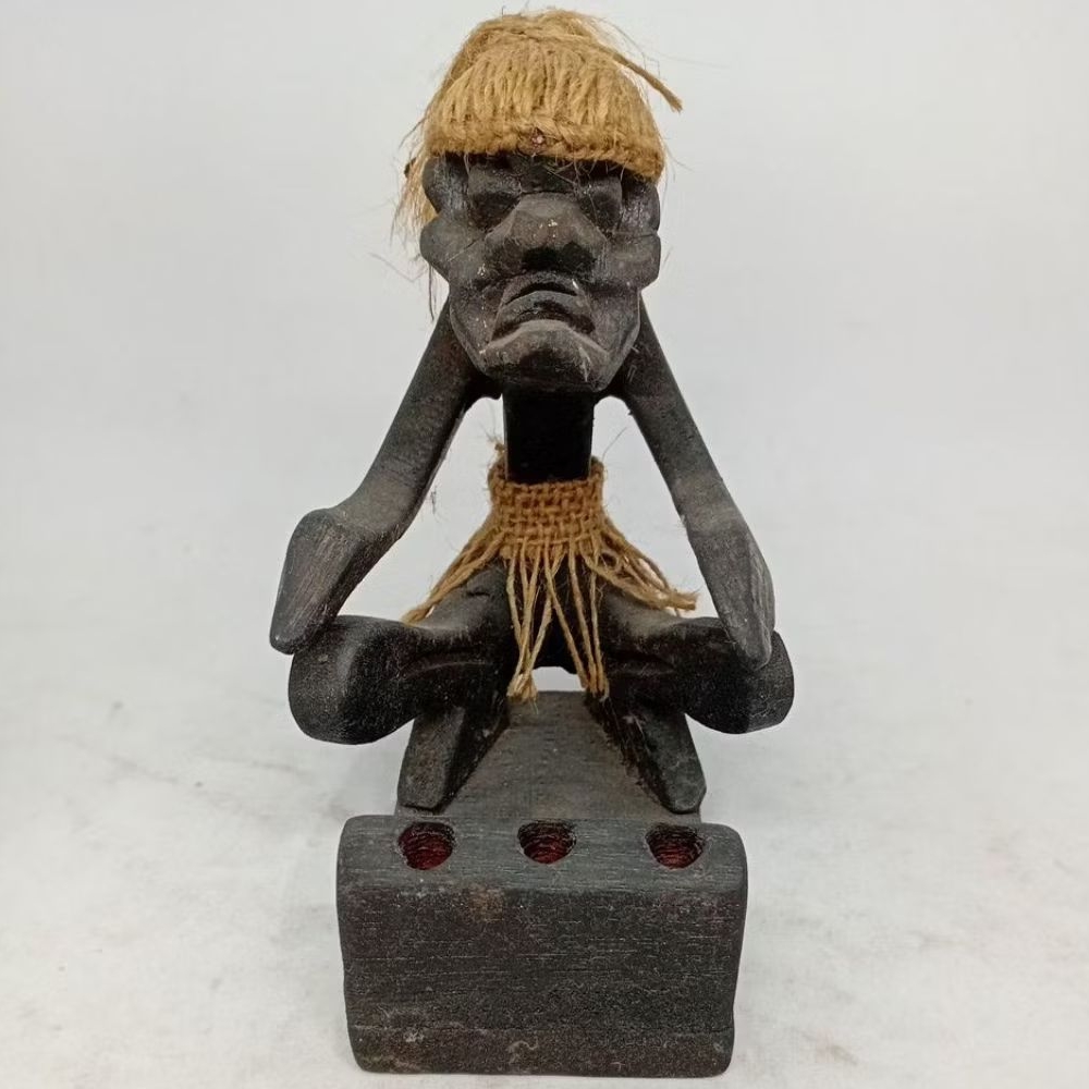 

Tempat Pensil Kayu Papua - Vintage Primitive