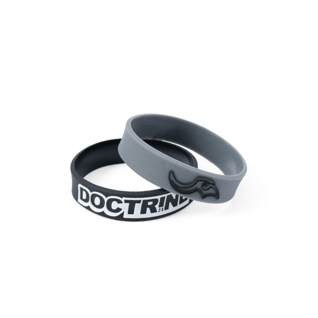 NodDoctrine Gelang Karet Gelang Distro Pria Black Grey Arial Doctrine