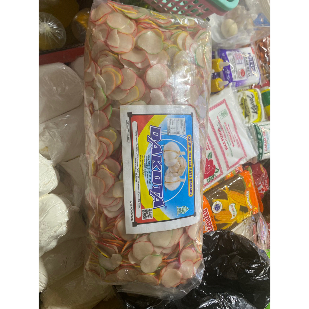 Kerupuk Dakota Belang Rasa Bawang 1 Bal 3kg