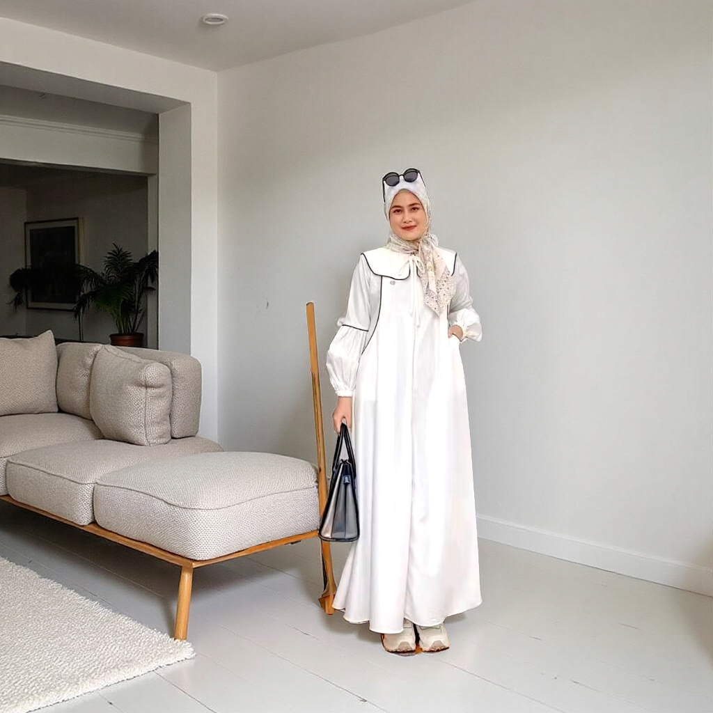 Grosir Gamis Fashion | Gamis Mecca Abaya Ukuran S M L XL XXL - Gamis Dress Kondangan Casual Vintage 