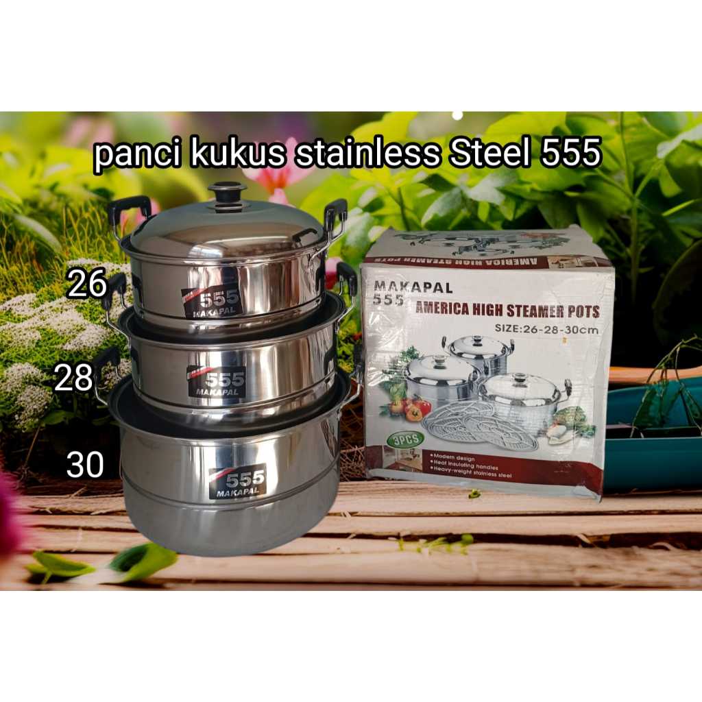 Panci Kukus Stainless Steel / Steamer Pot 555