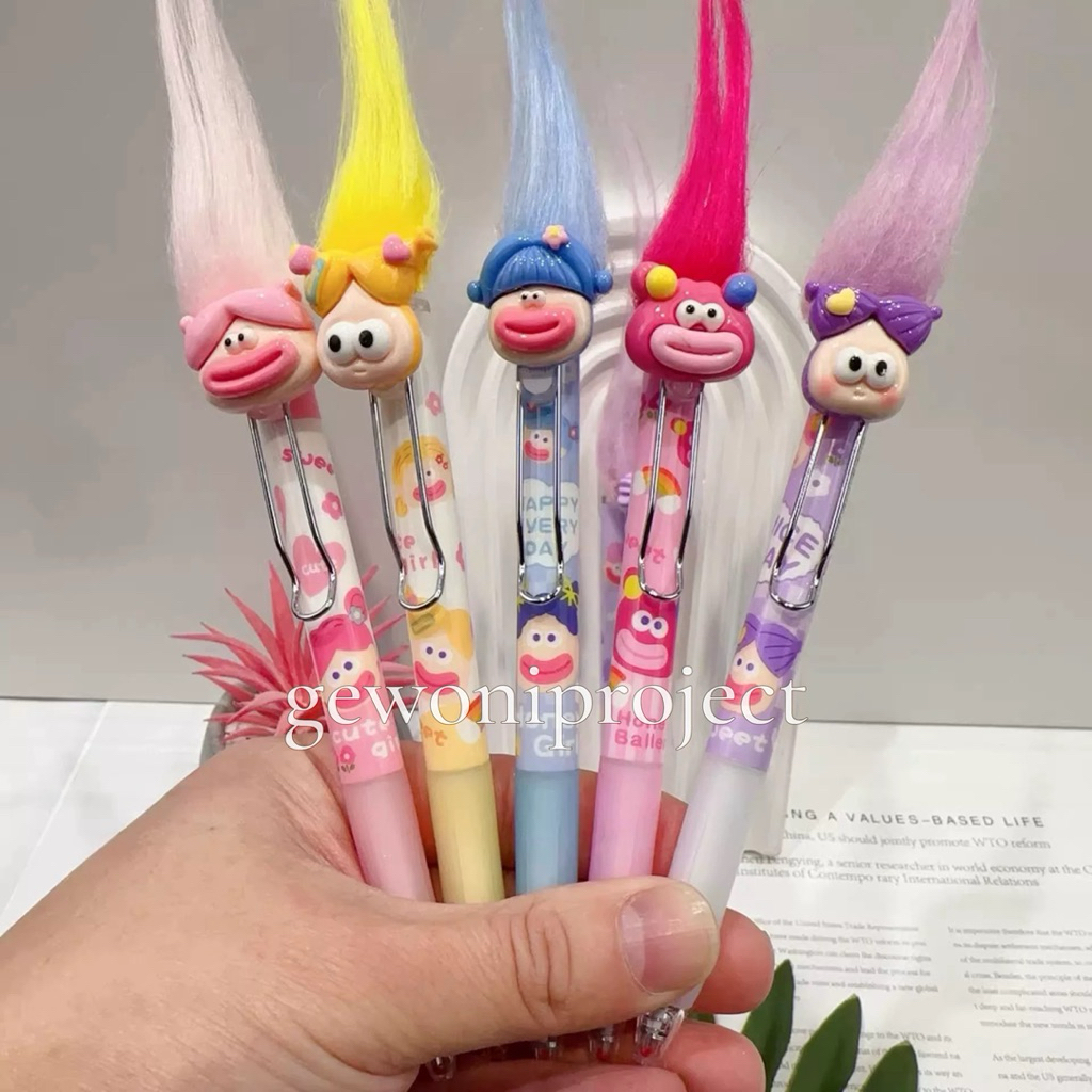 

Pen Motif Potato Cute girl Pulpen Rambut Jingkrak