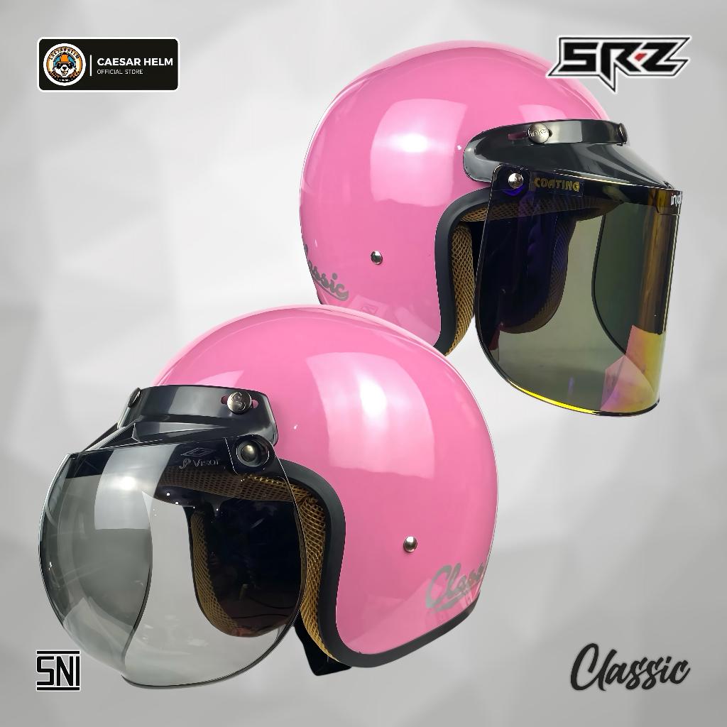 Helm Bogo Classic SRZ Solid - Pink - Helm Retro