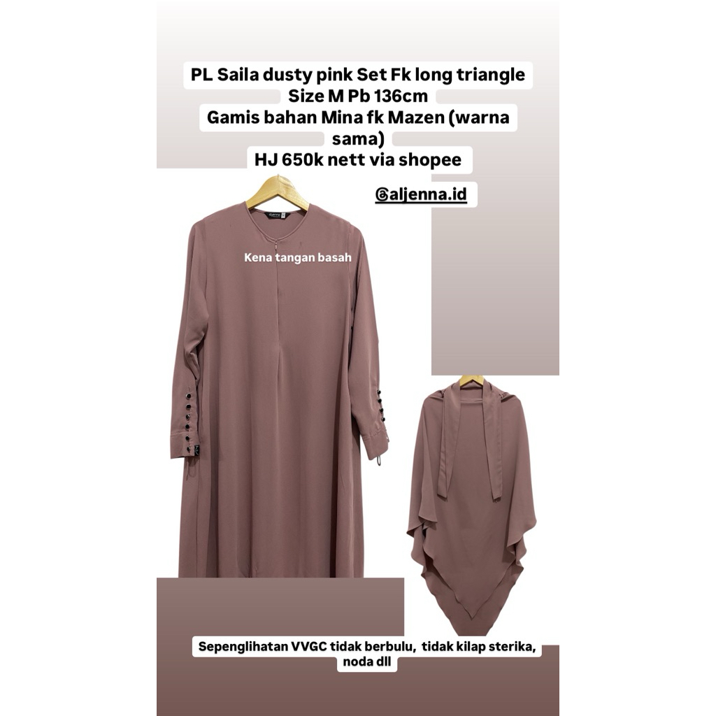 Preloved saila set fk dusty pink aljenna