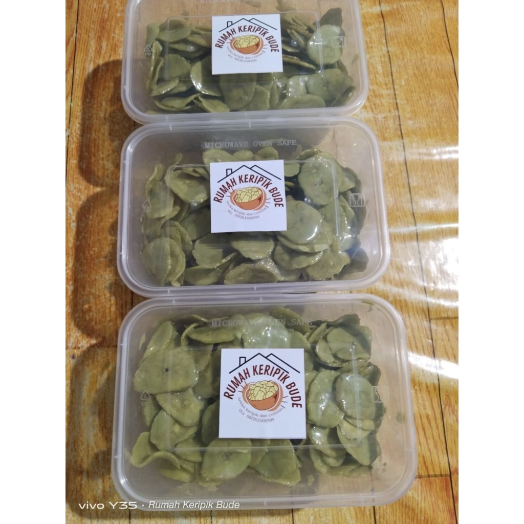 

Keripik pisang lumer varian Greentea