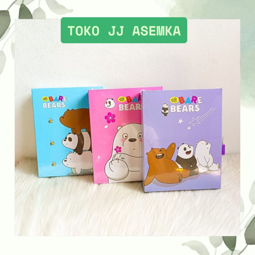 

Buku Diary Gembok Karakter WBB WE BARE BEARS Lucu Aesthetic Hadiah Ulang Tahun Ready COD