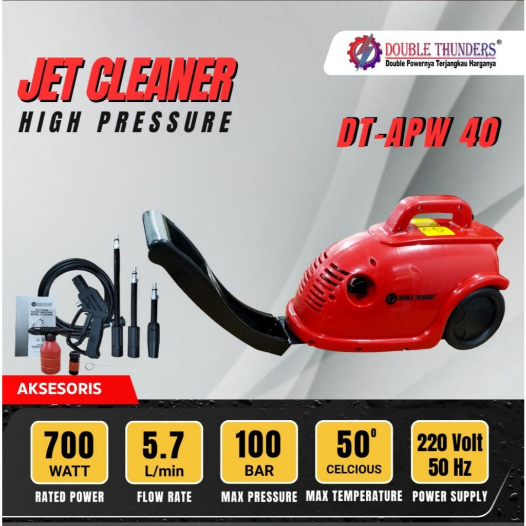 DOUBLE THUNDERS APW 40 Mesin Steam Cuci Mobil Motor Ac Mesin Jet Cleaner High Pressure Washer Double