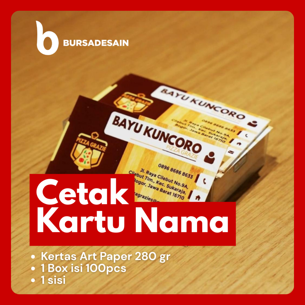 

Cetak Kartu Nama Art Paper 280gr 100pcs
