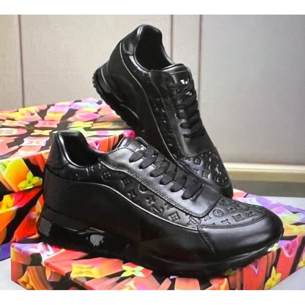SEPATU LV890 FULL BLACK SEPATU CASUAL NEW