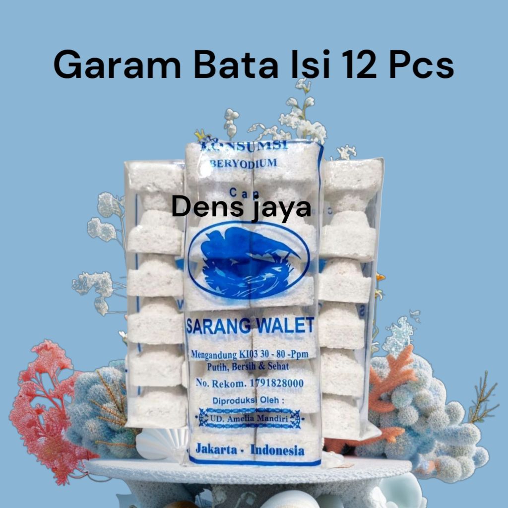 

Garam Bata Cap Sarang Walet Super Berat 600 Gram /Garam Briket Beryodium / Bumbu Dapur