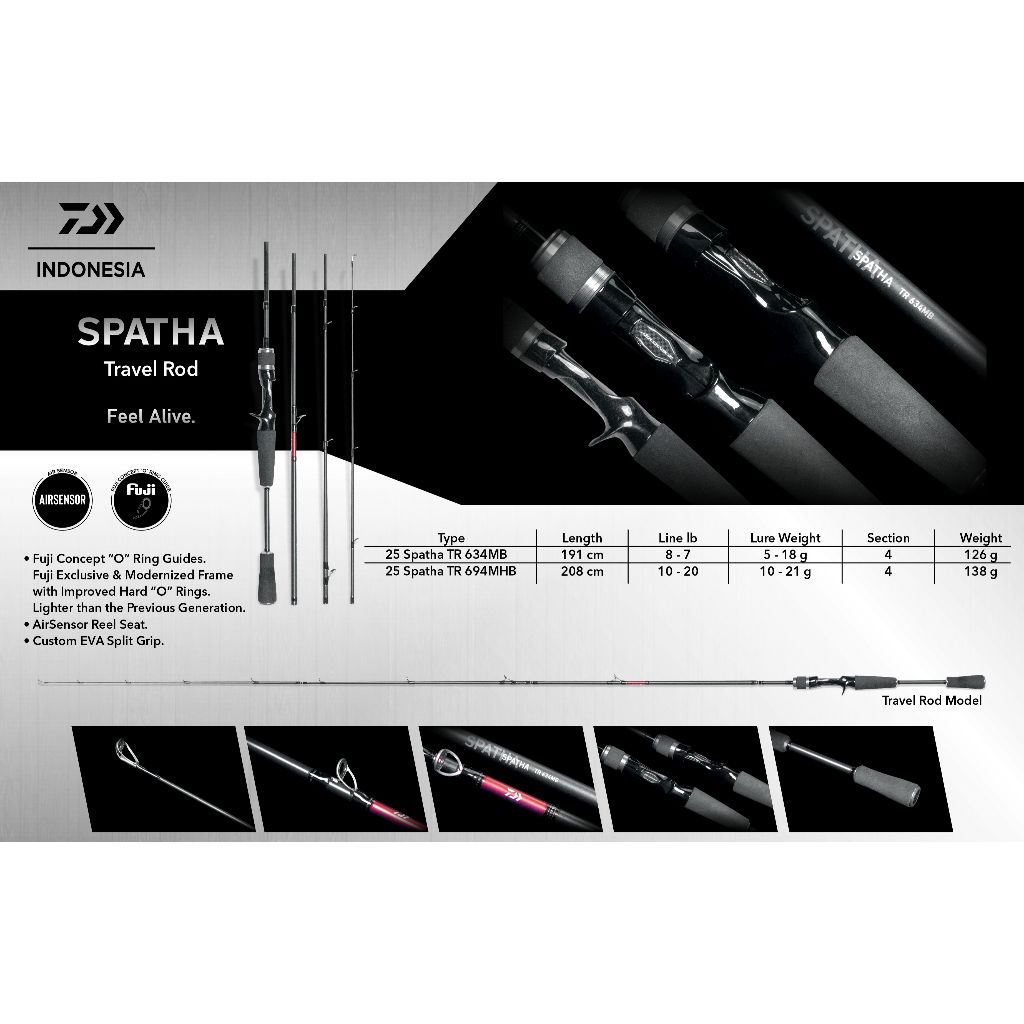 TRAVEL ROD DAIWA SPATHA MODEL BAIT CASTING