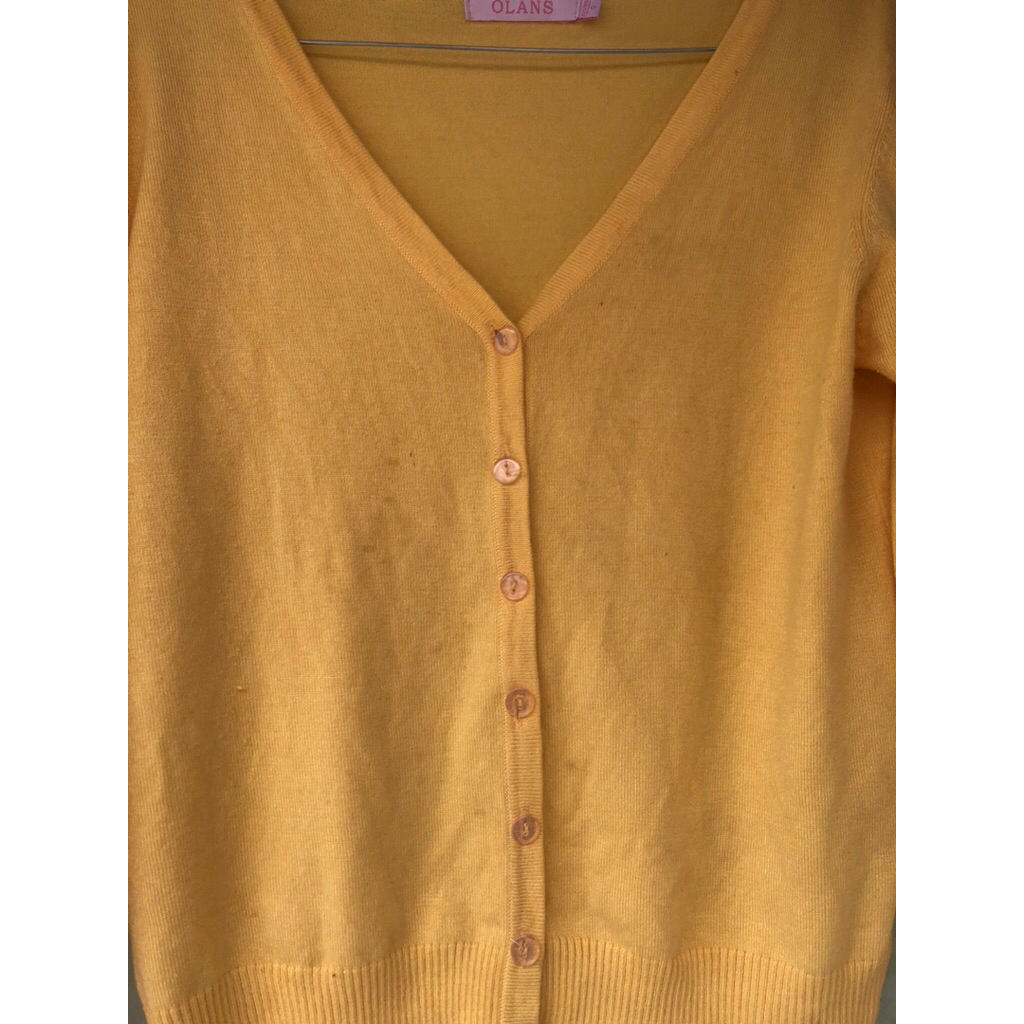 (preloved) cardigan soft yellow