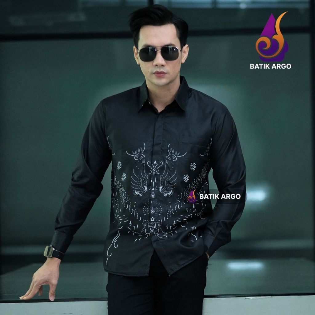 BATIK ARGO Mandala Kemeja Batik Pria Slimfit Lapis Furing Katun Lengan Panjang Untuk Kondangan Lamar