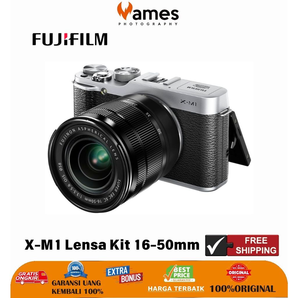 Fujifilm XM1 Lensa Kit 16-50mm Kamera Mirrorless XM-1 - Vg -Likenew