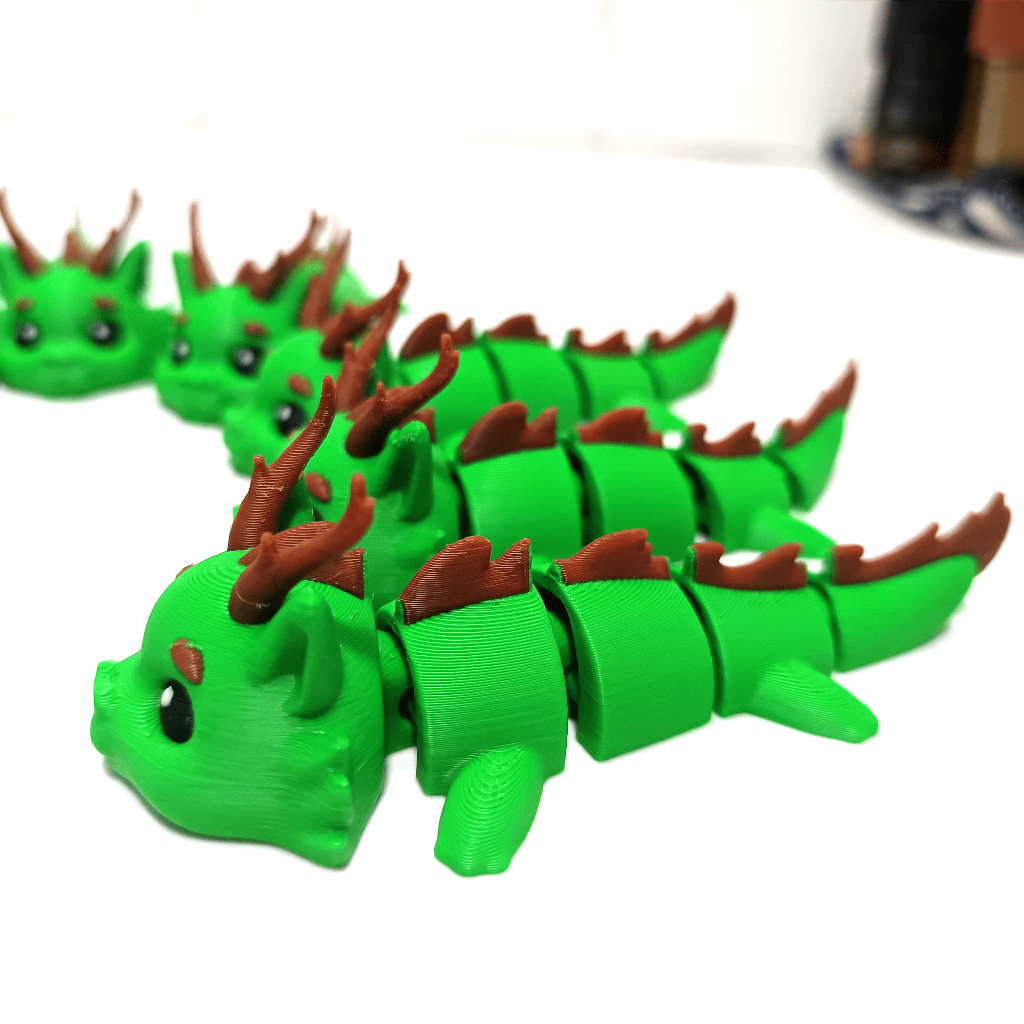 Pajangan Kadal Hijau | Pajangan Naga | Souvenir Green Dragon Albamas | articulation 3d printing