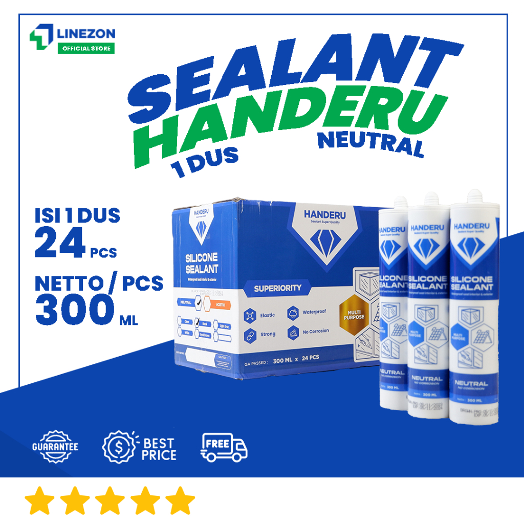 Sealant Kaca Netral / Lem Sealant kaca / ( 1 Dus - 300 ML ) /Sealant Kaca Netral  / Lem kaca / Silic