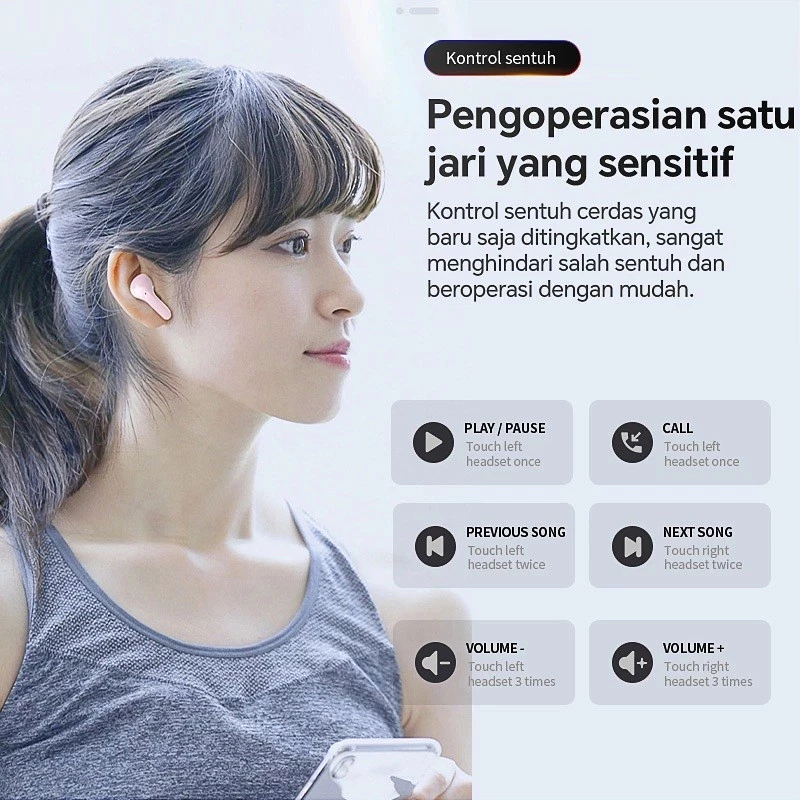 HOT DEALS COD HEADSET BLUETOOTH TWS HK3 HEADSET NIRKABEL PEREDAM BISING CERDAS BODI TRANSPARAN