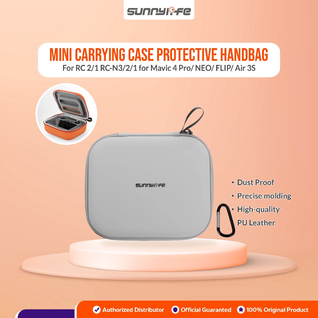 SUNNYLIFE Tas Mini HandBag For DJI RC 2 / RC 1 / RC-N3 / RC-N2 / RC-N1 Grey Remote Control Portable 