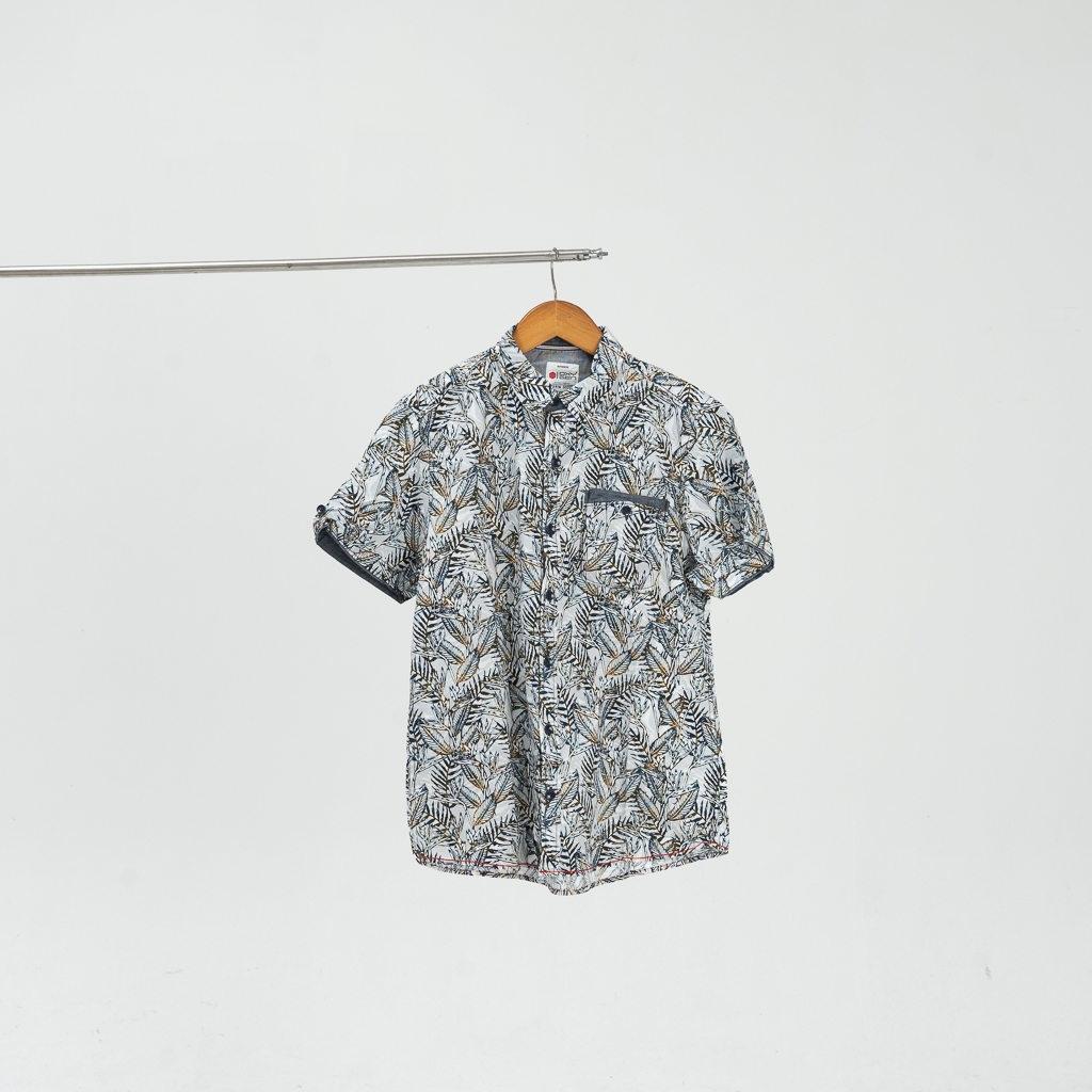 Kemeja Oxygen Denim Original Murah Berkualitas - Motif Semi Batik Lengan Pendek (