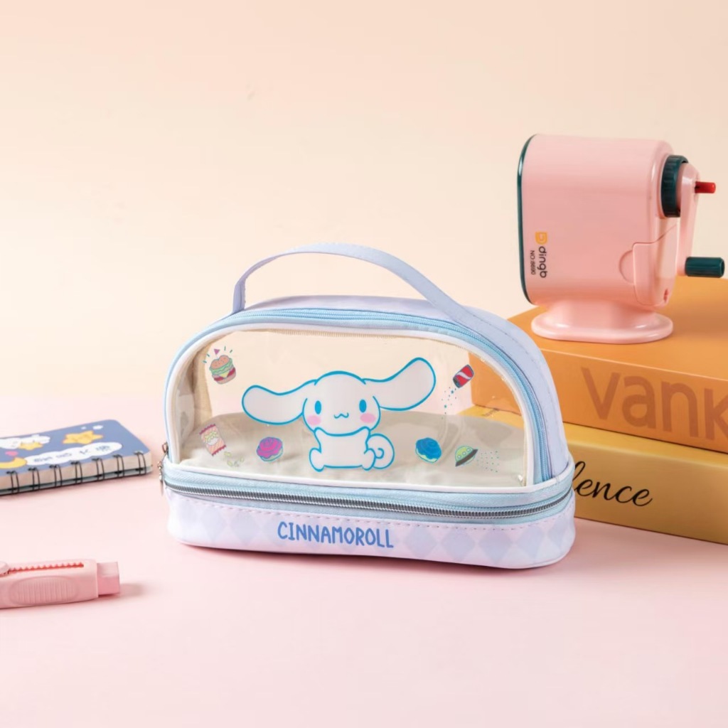 

Cute Sanrio Transparent Pen Bag Kulomi 3D Large Capacity Student Stationery Bag