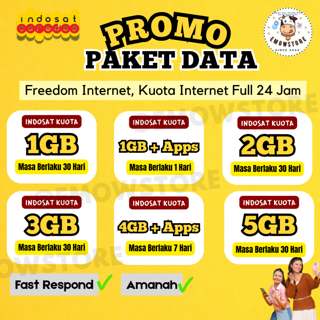 PROMO KUOTA INDOSAT PAKET DATA IM3 MINI 100MB 200MB 300MB 500MB 700MB 1GB FULL 24 JAM 30 HARI MURAH